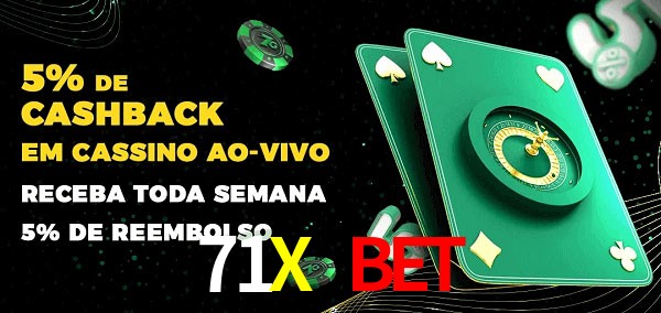 Promoções do cassino ao Vivo 71X Bet